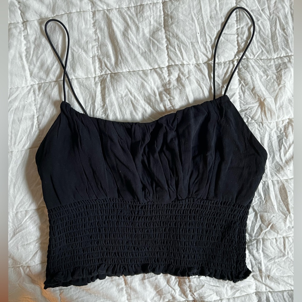 Pacsun gathered front black tank